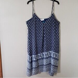 Two by Vince Camuto Blue & Off White Dress Size Large